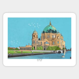 Berliner Dom Germany Illustration Sticker